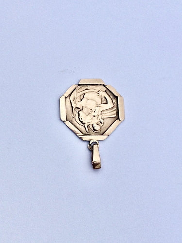 Pendentif Médaille Saint Christophe Or Rose 58 Facettes