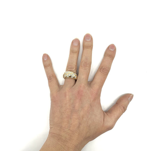 Bague 55 Bague jonc or jaune et diamants 58 Facettes Z15B51708