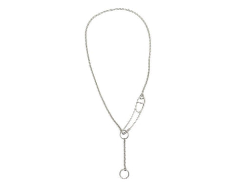 Collier collier HERMES sautoir chaine d'ancre punk long argent 90-100 58 Facettes 262353