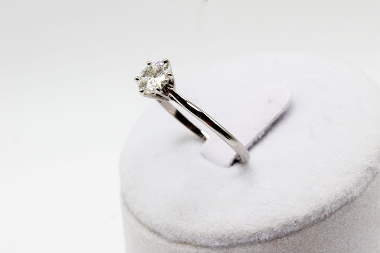 Bague 60 Bague or blanc et diamant 58 Facettes 240198