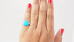 Bague 48 Bague Pomellato Capri en or blanc, Turquoise et diamants 58 Facettes 32770