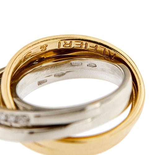 Bague 54 Bagues à bande croisée avec diamants 58 Facettes 36939