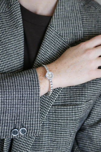 Montre Montre de Dame Astral Diamants sur Or Blanc Années 60 58 Facettes