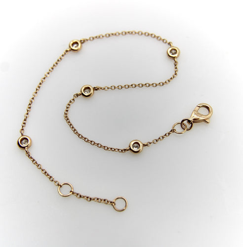 Bracelet Bracelet vintage en or 18 carats avec diamants au mètre 58 Facettes A2003Q