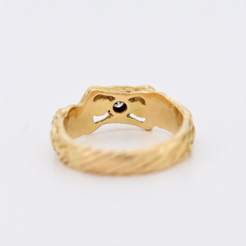 Bague 60 Bague Art Nouveau Or jaune 18 carats et Diamant Décor de Femmes 58 Facettes 233