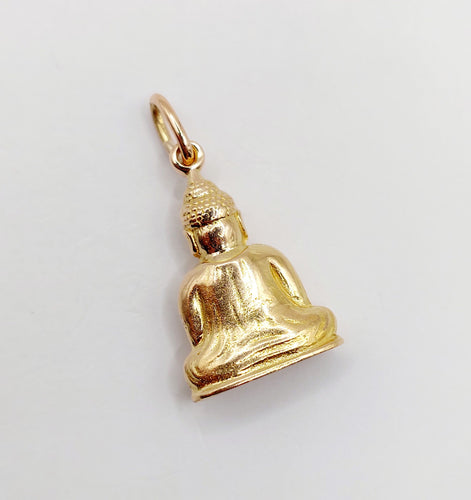 Pendentif Pendentif vintage XXL or jaune bouddha 58 Facettes A05543