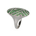 Bague 53.5 Bague diamant grenat tsavorite noircie ovale cocktail bijoux immobiliers 58 Facettes G13607