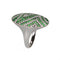Bague 53.5 Bague diamant grenat tsavorite noircie ovale cocktail bijoux immobiliers 58 Facettes G13607