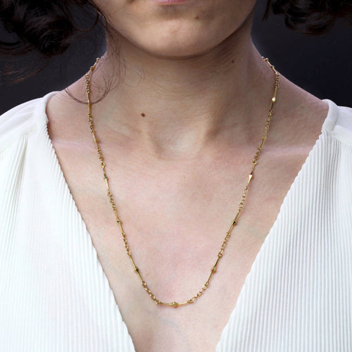 Collier Chaine ancienne maille fantaisie or jaune 58 Facettes 25-025A