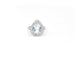 Bague Bague en or blanc avec aigue-marine et diamants 58 Facettes