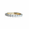 Bague 61 Demi-alliance en or 18 carats avec 11 diamants 58 Facettes 360