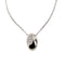 Collier Collier en or blanc avec ovale et diamants 58 Facettes 37410