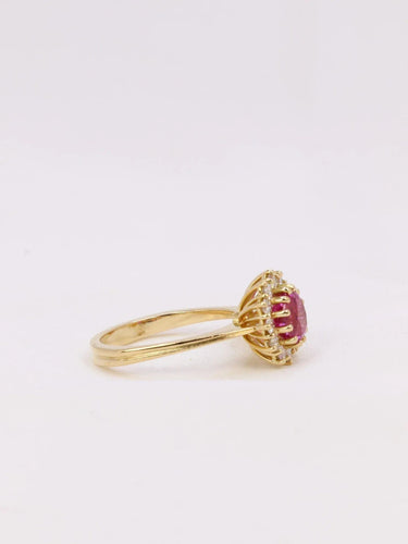 Bague 52.5 Bague marguerite saphir rose 58 Facettes J387