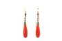Boucles d'oreilles Boucles d'oreilles anciennes corail et diamants 58 Facettes 27754