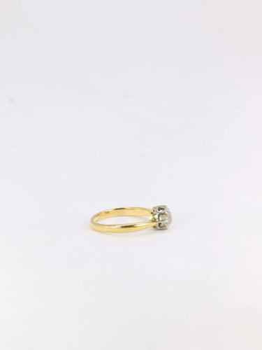 Bague 50 Solitaire or platine diamant taille ancienne 0.7ct 58 Facettes J218BIS