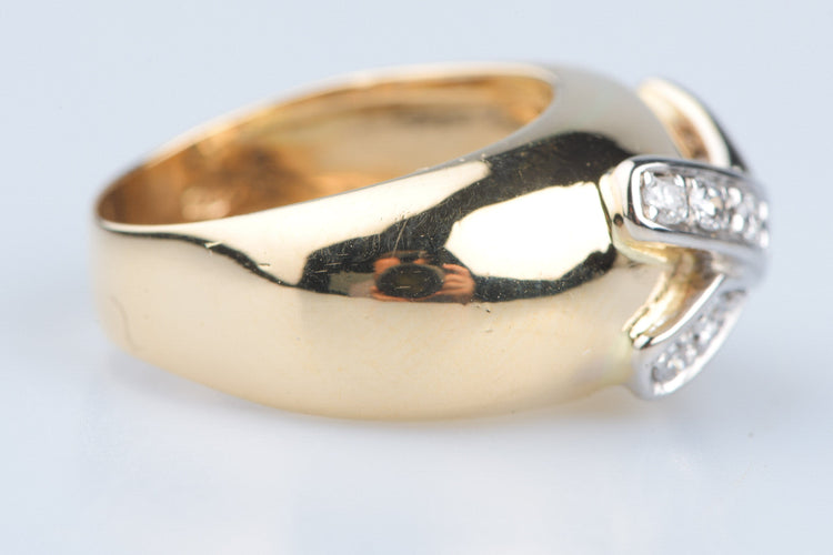 Bague 53 Bague 18 carats Or jaune Or blanc 0.88 ct Diamant 58 Facettes BGDIAMCH-107