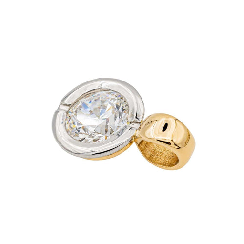 Bague Pendentif Solitaire Or jaune, Or blanc Diamant 58 Facettes 3855318CN