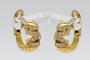 Boucles d'oreilles Boucles d'oreilles vintage françaises en or jaune, diamants. 58 Facettes PT3