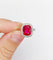 Ring Art Deco white gold, synthetic ruby and rose-cut diamonds (circa 1930) 