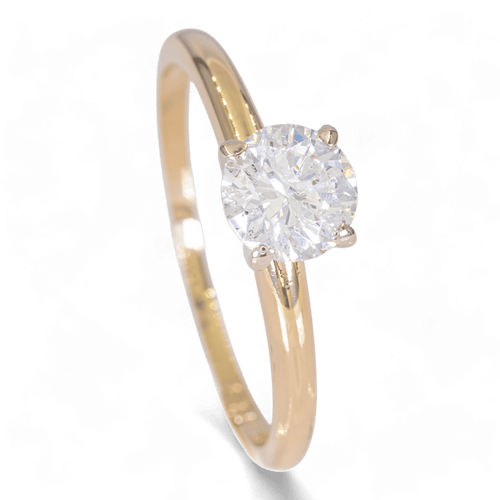 Bague 56.5 Bague en or 14 carats – Solitaire diamant 0,70 ct 58 Facettes AG30