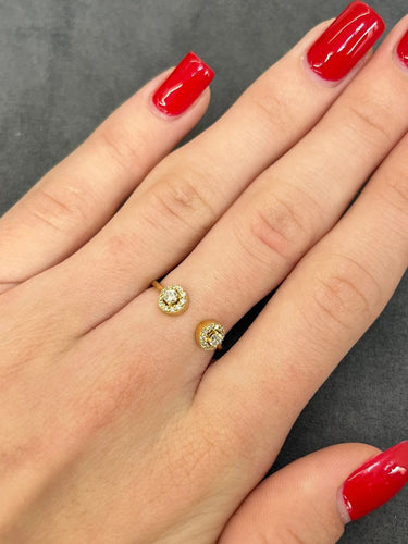 Bague 53 Bague or jaune et diamants 58 Facettes 00004101