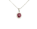 Collier Collier en or blanc orné d'un rubis du Mozambique de 0,76 ct et de diamants 58 Facettes 9659