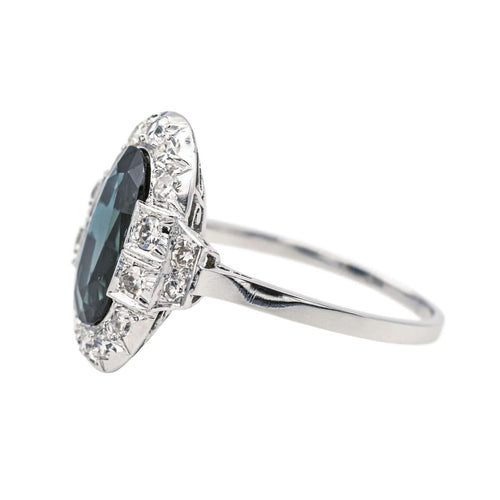 Bague 59 Bague Pompadour Platine Saphir, Diamant 58 Facettes 4099640CN