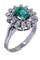 Bague 59 BAGUE POMPADOUR ÉMERAUDE ET DIAMANTS 58 Facettes 082781