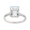 Bague 55 Bague  Or blanc Aigue marine 58 Facettes 4274240RV