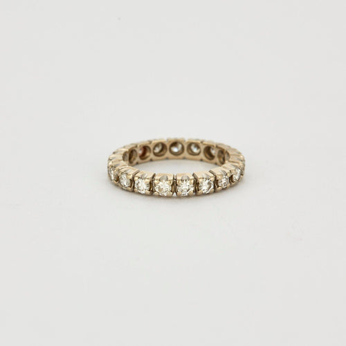 Alliance américaine en or blanc 58 Facettes 240222