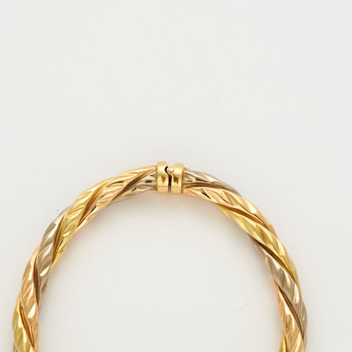 Bracelet Bracelet torsadé 3 ors 58 Facettes LP613