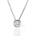 Collier Collier solitaire diamant et or blanc 58 Facettes