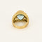 Bague 46 Bague vintage en or jaune diamants et aigue marine. 58 Facettes