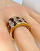 Bague 57 Bague or jaune tourmalines roses et diamants 58 Facettes AB403