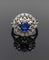 Bague 50 Bague or gris et platine, saphir, diamants 58 Facettes