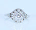 Bague 53 Bague or blanc diamants vers 1900 58 Facettes AB650