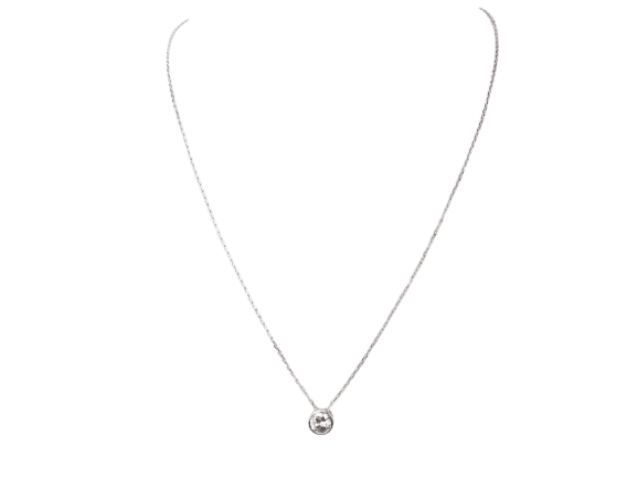 Collier Collier solitaire en or blanc et diamant 0.77ct 58 Facettes 31186