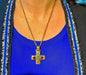 Pendentif Croix en or 18 carats en pierres semi-precieuses 58 Facettes AB165