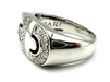 Bague BVLGARI. Collection "Parentesi", bague or blanc 18K et diamants 58 Facettes