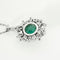 Collier Collier or blanc, émeraude et diamants 58 Facettes EB5