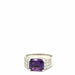 Bague Bague en or blanc Améthyste 2, 12 Carats et Diamants 8, 51 Carats 58 Facettes