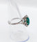 Bague 55 Bague marguerite vintage or blanc, chrysoprase et diamants 58 Facettes A05852