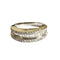 Bague 48 Bague de style contemporain en or blanc et diamants 58 Facettes Q329B