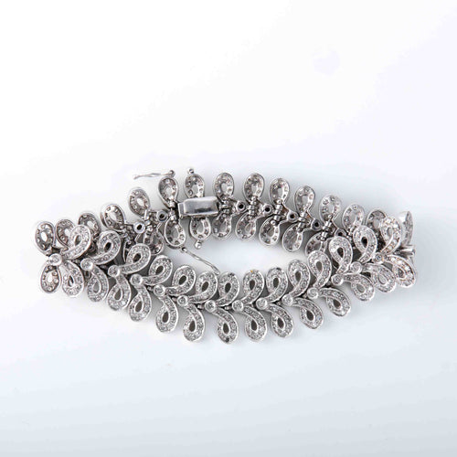 Bracelet BRACELET OR GRIS 14K DIAMANTS 58 Facettes