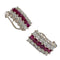 Boucles d'oreilles Boucle d'oreille de style Art Déco en or 18 carats avec diamants et rubis 58 Facettes Q224B