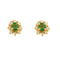 Boucles d'oreilles Boucles d'oreilles marguerites or jaune, émeraude et diamants 58 Facettes 250242