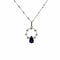 Collier Collier pendentif en or blanc 18 carats diamants et saphir 58 Facettes