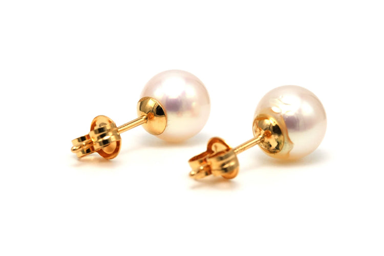 Boucles d'oreilles Boucles d'oreilles contemporaines or jaune serties de perles 58 Facettes B759