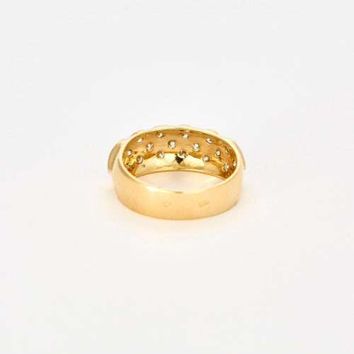 Bague 56 Bague or jaune sertie de 19 diamants de 0,09 ct (1.71ct au total) 58 Facettes 1-0000212/1