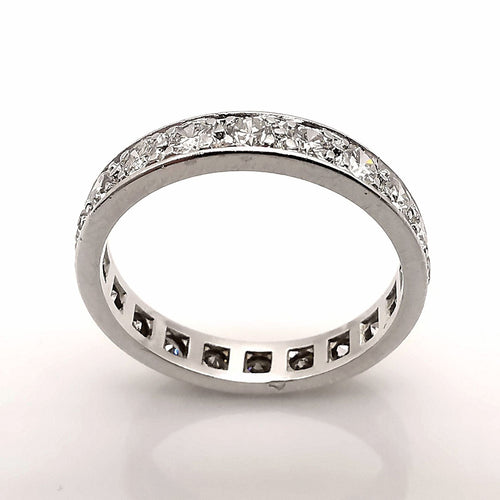 Bague 57 Alliances américaine platine & diamants 58 Facettes